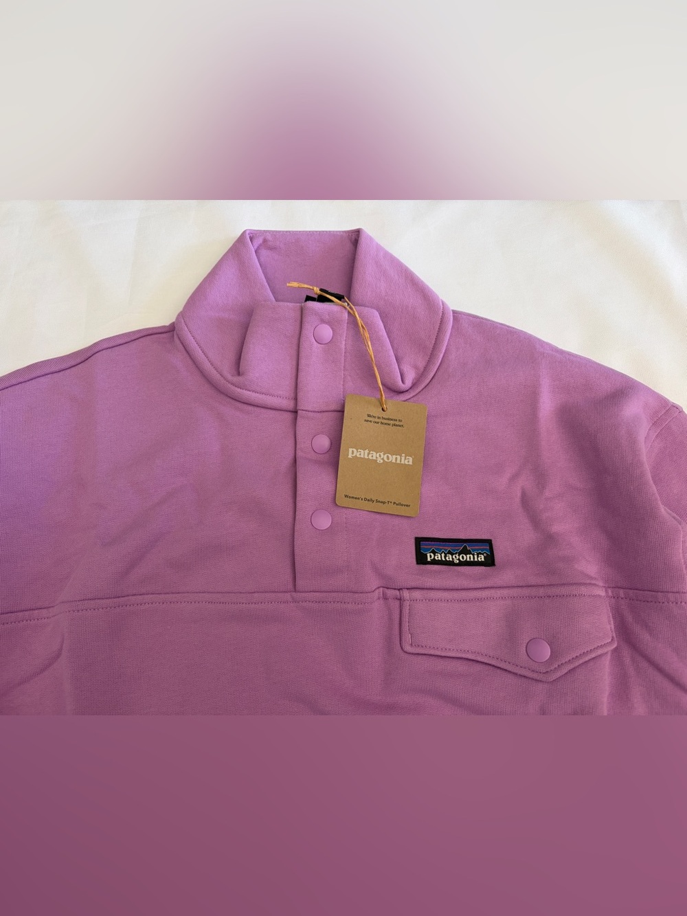 Patagonia Daily Snap-T Pullover P/O Women's Size S Brisk Purple - Picture 3 of 11